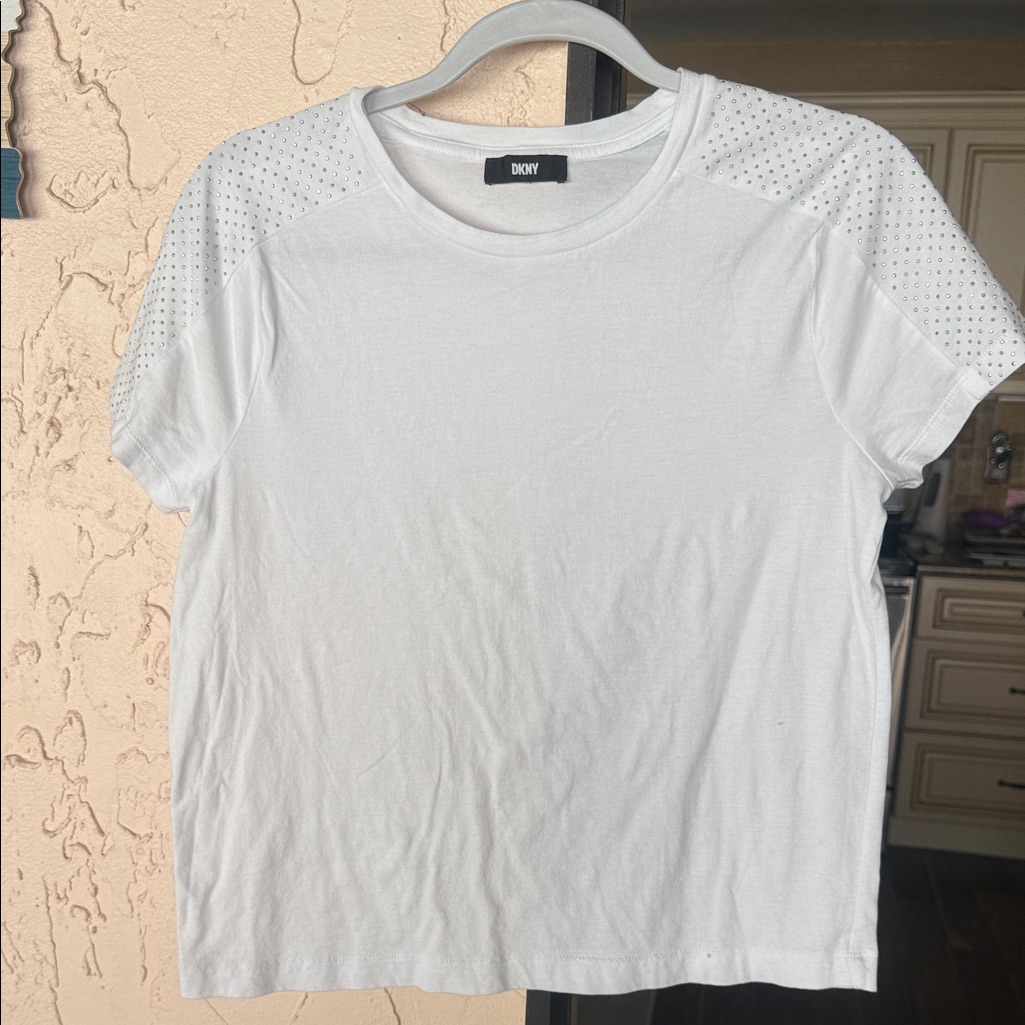 Dkny White Short Sleeve Tee